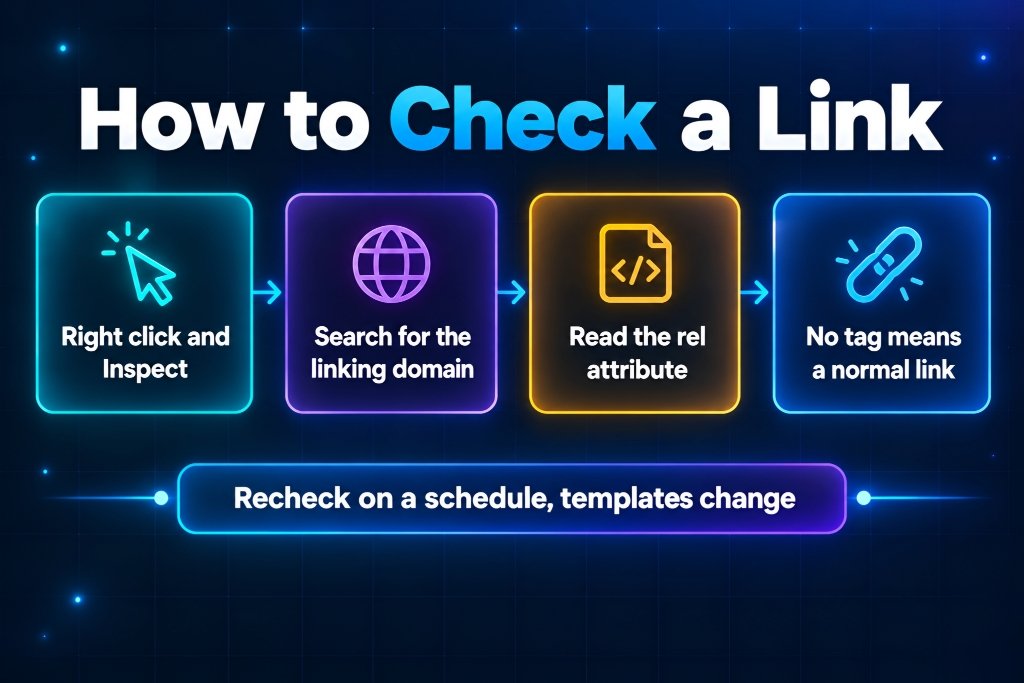 How to check whether a link is dofollow or nofollow using the rel attribute
